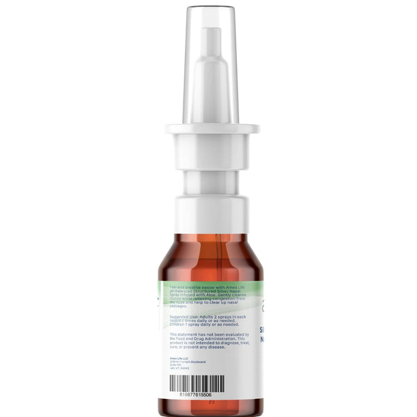 Structured Silver Nasal Spray Aloe Vera Infused 2 oz.